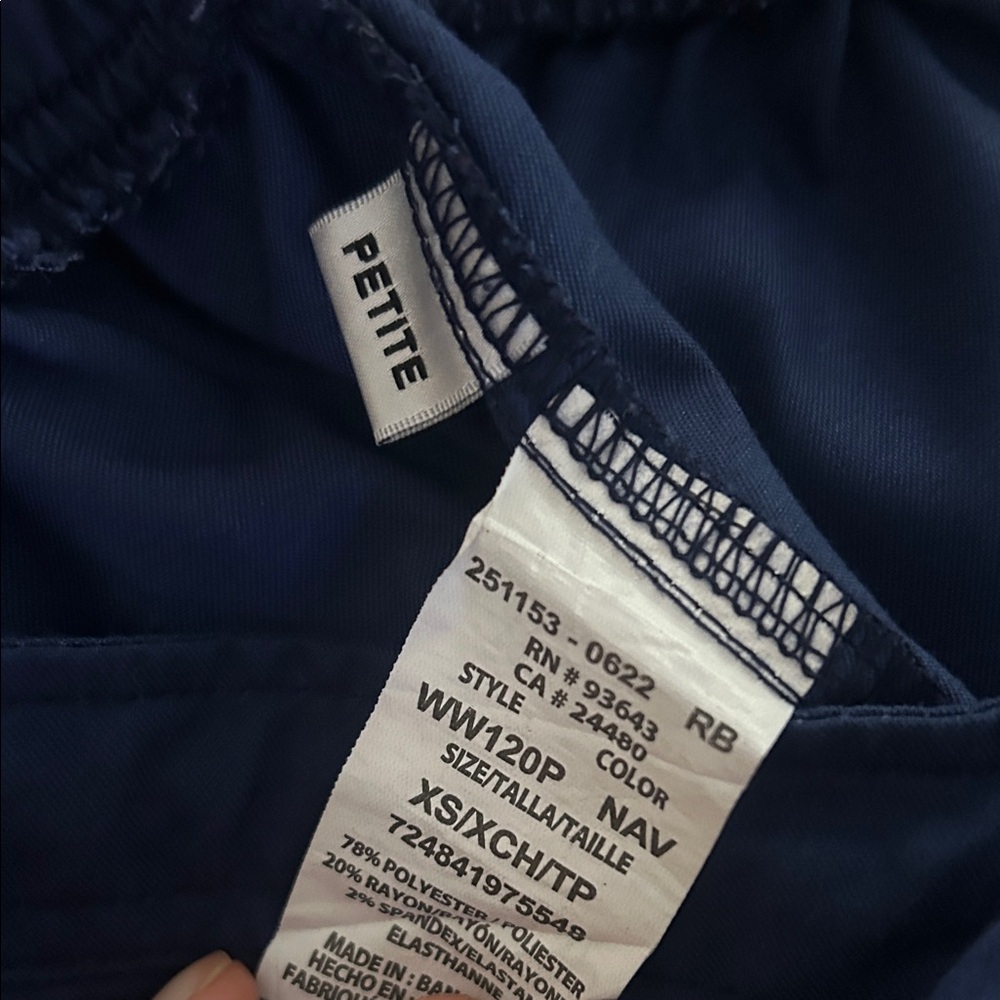 Navy Petite scrub Pants
